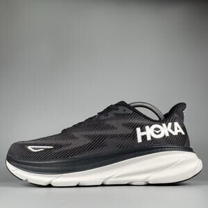 Hoka One One Black and White Athletic Shoes